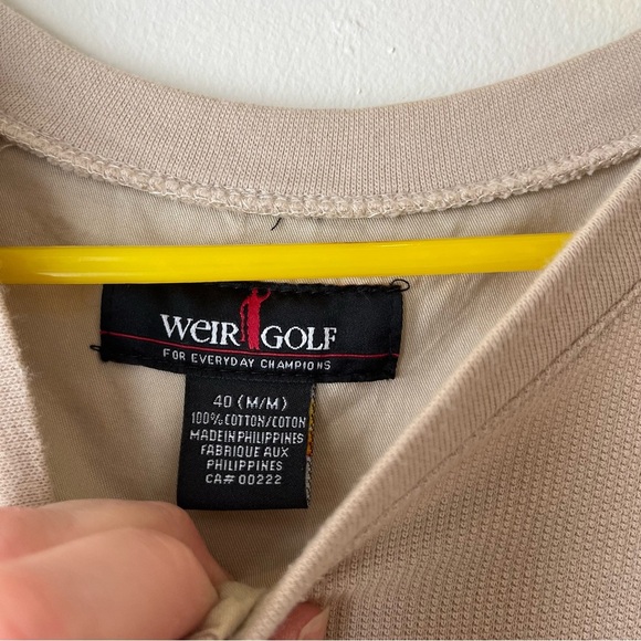 Weir Golf long sleeve waffle men’s neutral minimal activewear shirt size medium - Picture 2 of 9